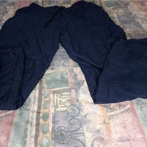 OUTERSPORT XL Pockets Navy Blue Lined Nylon All Weather Men's Track PANTS
